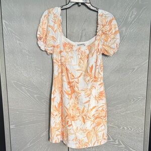 Abercrombie & Fitch Orange Floral Mini Dress